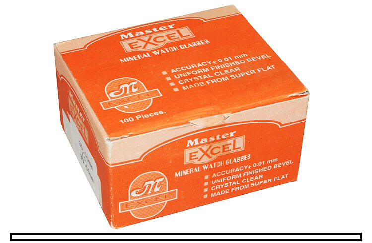 Uhrenglas-Sortiment 100 Stück plan