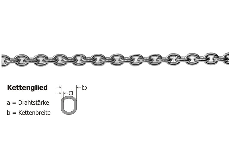 Rundankerkette Messing vernickelt