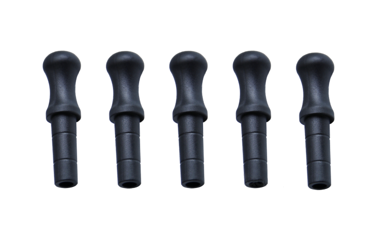 5 Mundstücke 6 mm schwarz