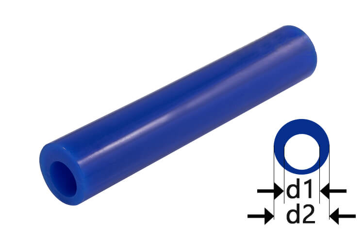 Feilwachs blau rund, hohl/exent. 26 mm