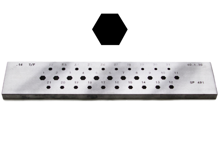 Zieheisen sechseck 3 -1 mm